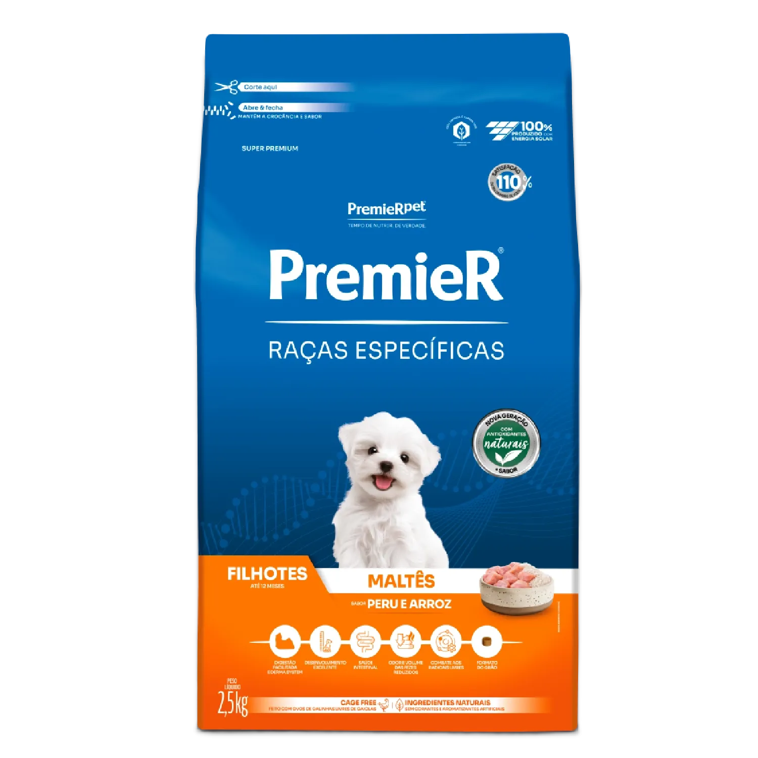 Racao Premier Racas Especificas Maltes Filhotes 2.5kg frente